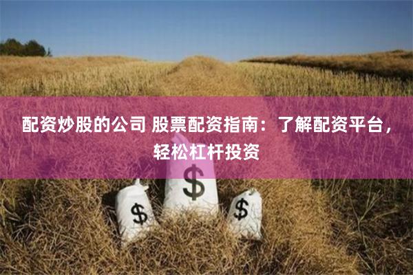 配资炒股的公司 股票配资指南：了解配资平台，轻松杠杆投资